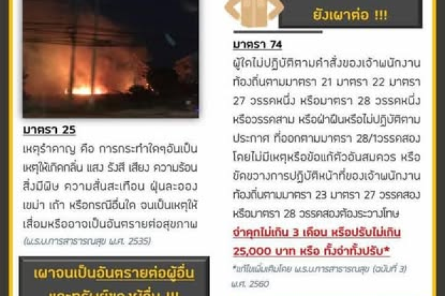 เทศบาลตำบลไทรโยง-ไชยวาล ขอความร่วมมือ ห้ามเผาตอซังข้าว เผาอ้อย เผาขยะ เพื่อลดการเกิดฝุ่นละอองในอากาศ