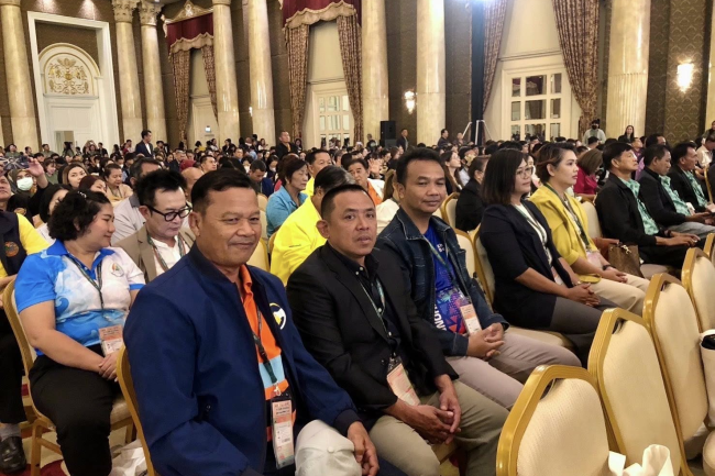 เทศบาลตำบลไทรโยง-ไชยวาล นำโดยนายสุรัน จันทร์สง่า นายกเทศมนตรี พร้อมด้วยรองนายกเทศมนตรี หัวหน้าส่วนราชการและเจ้าหน้าที่ เข้าร่วมเวที สานพลัง สร้างนวัตกรรม สู่สุขภาวะชุมชนที่ยั่งยืน ปี 2568