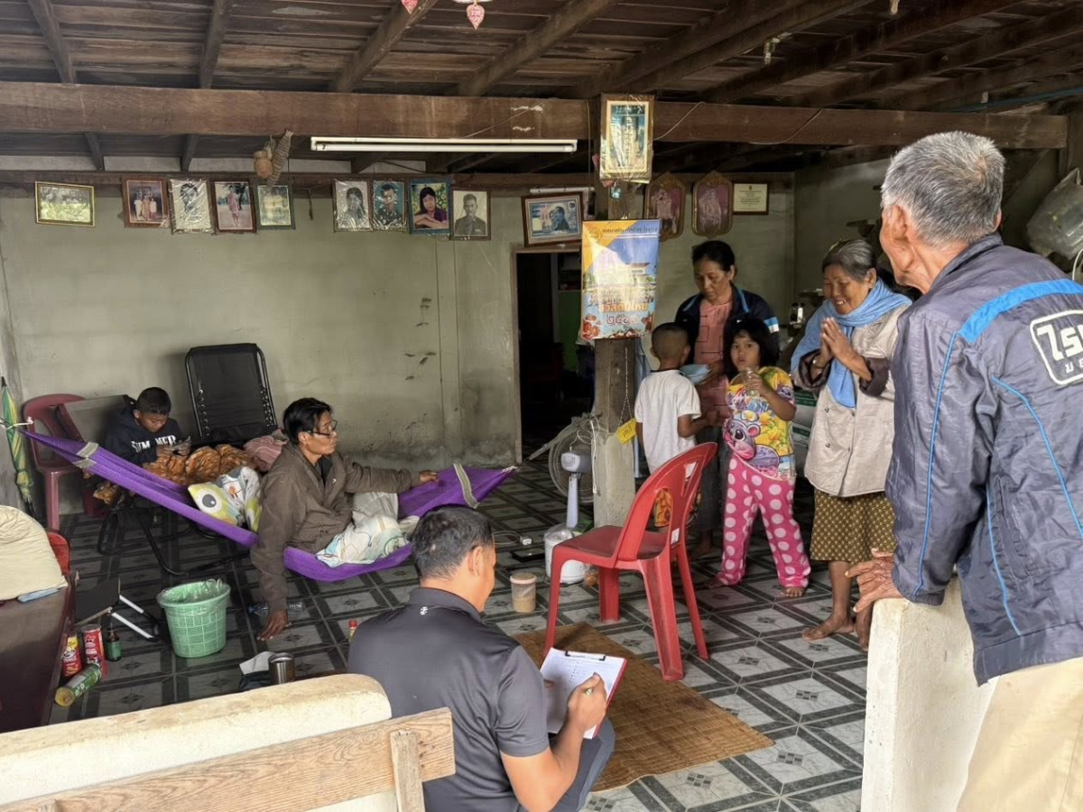 เทศบาลตำบลไทรโยง-ไชยวาลช่วยเหลือผู้ลี้ภัยสงครามจากเหตุปะทะการสู้รบตามแนวชายแดนไทย-กัมพูชา